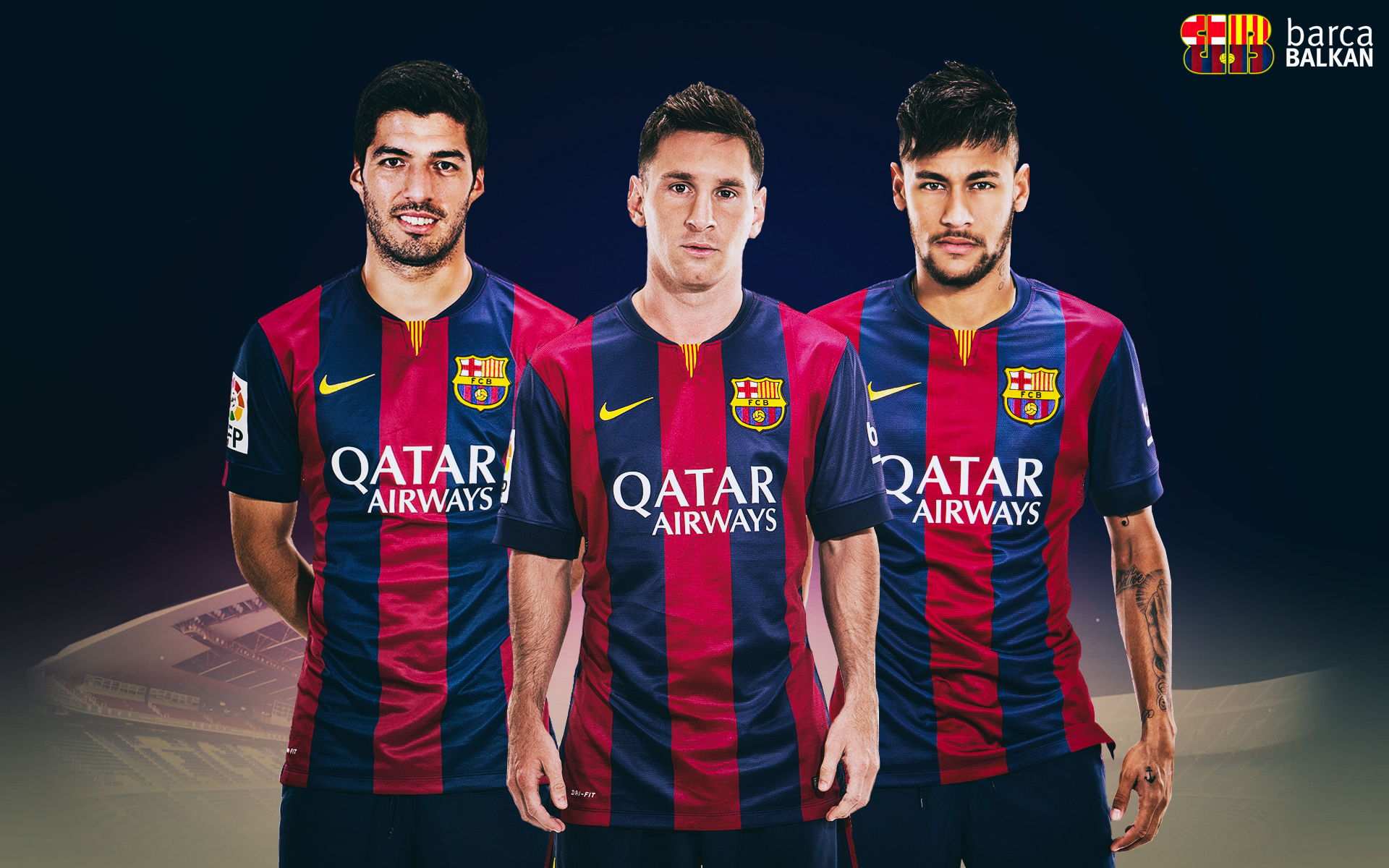 Messi, Neymar og Suarez